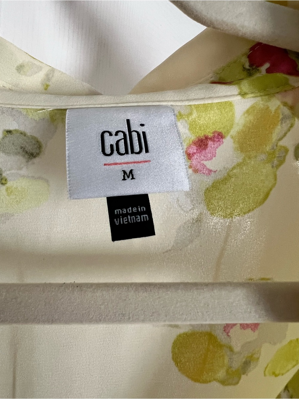 CAbi Pale Yellow Floral Button-Down Blouse - Picture 4 of 4